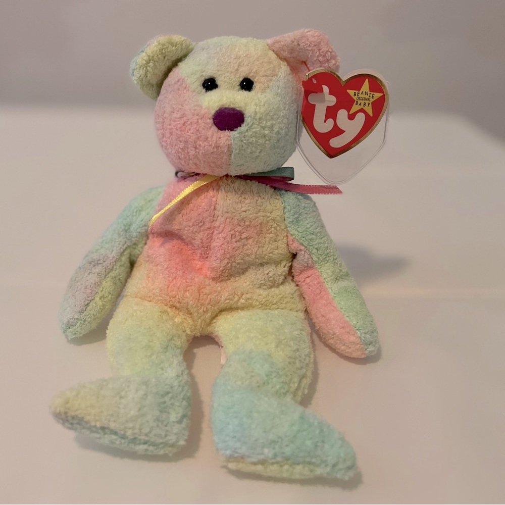 5/$25 
Ty BEANIE BABY GROOVY Dyed Rainbow Colors Bear 1999 Mint Condition